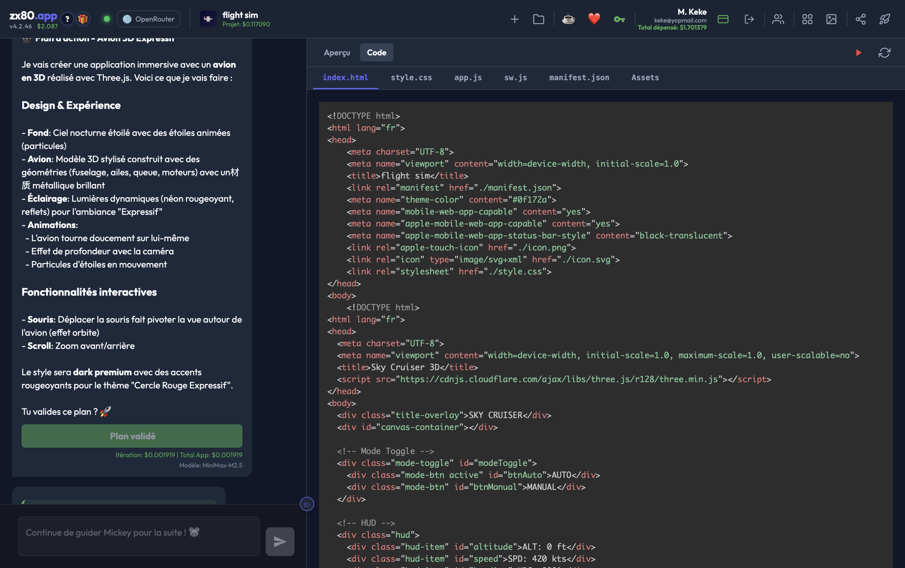 Aperçu Code